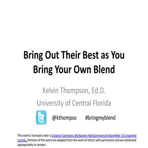 Bring Out Their Best as You Bring Your Own Blend