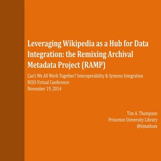 November 19, 2014 NISO Virtual Conf...