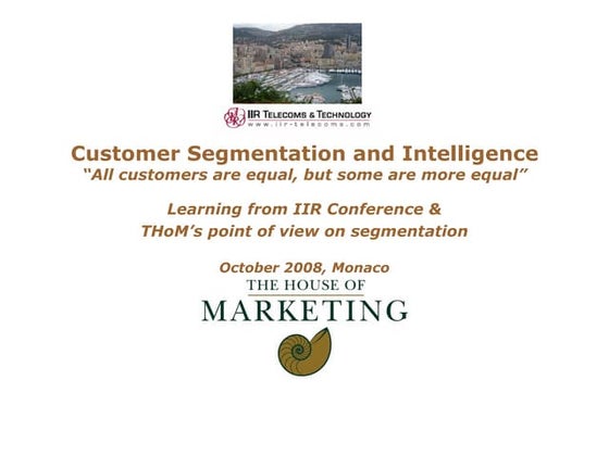 Thom Point of View on Segmentation
