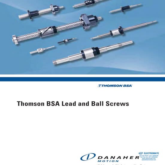 Thomson bsa  lead_ ball_ screws_catalog