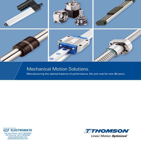 Thomson Linear Mechanical Motion Solutions