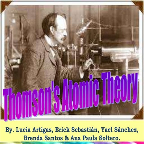 Thomsons atomic theory pp.