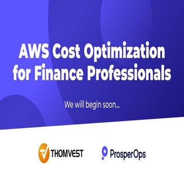 AWS Costs From a Finance Lens