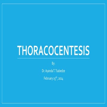 Thoracocentesis or Thoracentesis or Chest Tube.pptx