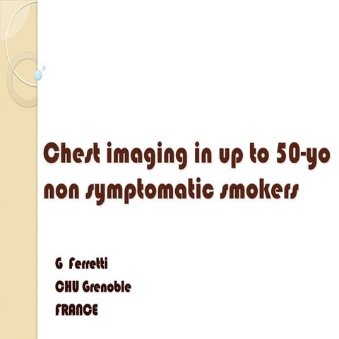 Thorax cardio chest imaging in up to 50 year old non symptomatic smoker g fer...