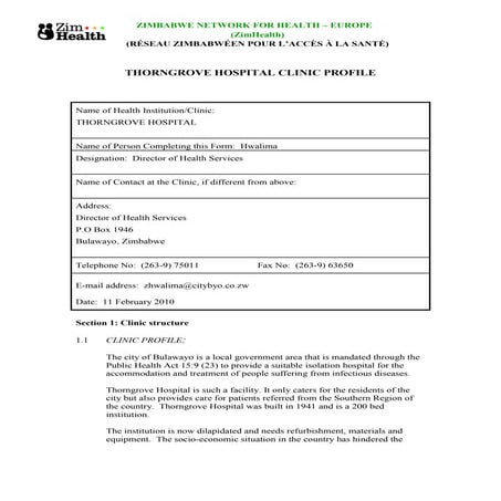 Thorngrove hospital profile