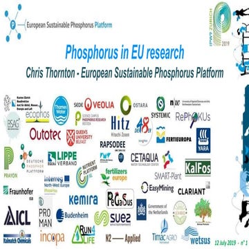 ESPP presentation at International Phosphorus Workshop (IPW9)