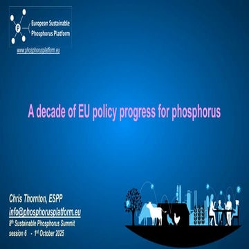 A decade of EU policy progress for phosphorus
