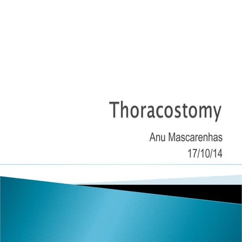 Thoracostomy indications and options