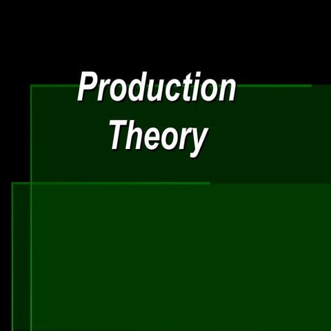 Thory of production