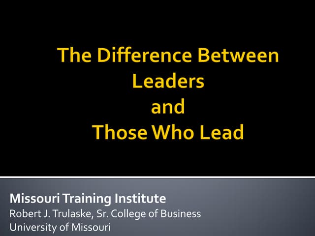 Those Who Lead for RHC