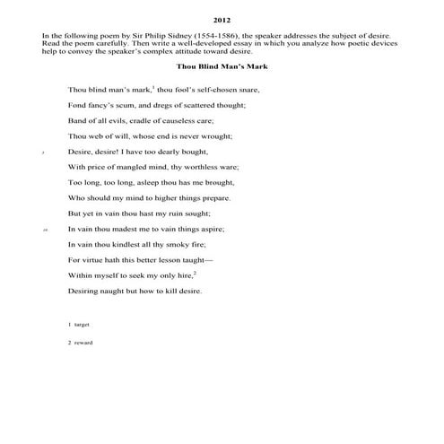 Thou blind man s mark