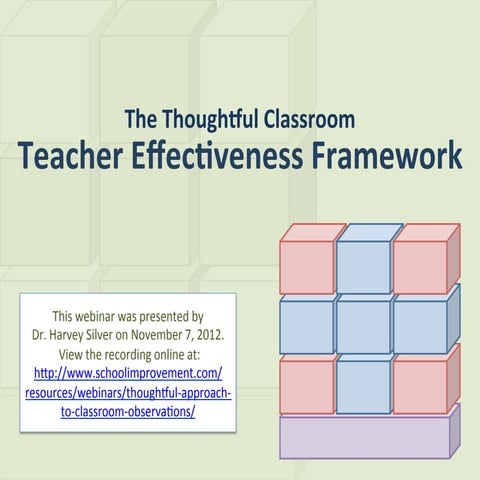 The Thoughtful Approach to Classroom Observations Webinar Presentation