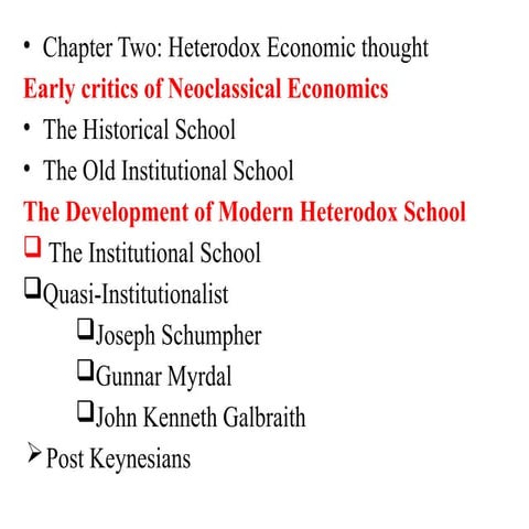 History of economic thought II, chapter 2-3