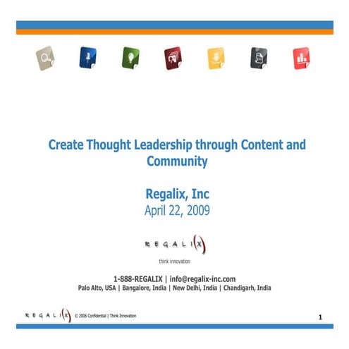 Create Thought Leadership with Content & Community