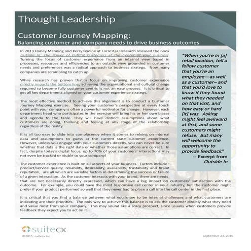 suitecx Thought Leadership:  Balancing Customer Needs