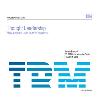 Thought Leadership – How it can be ...
