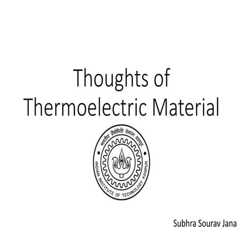 Thoughts of thermoelectric material