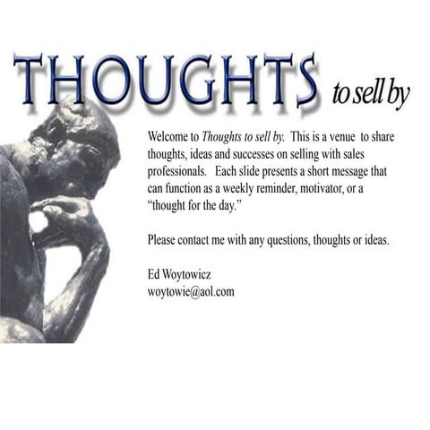 Thoughts To Sell By