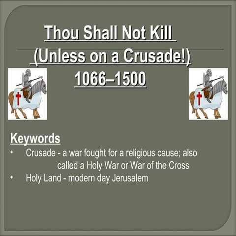Brief Look at the Crusades