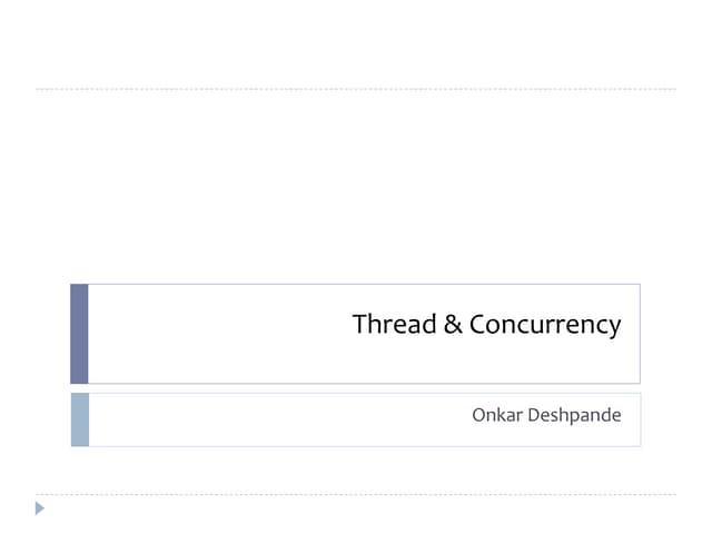 Thread & concurrancy