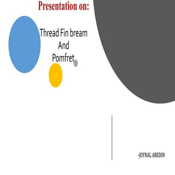 Threadfin bream and pomfret