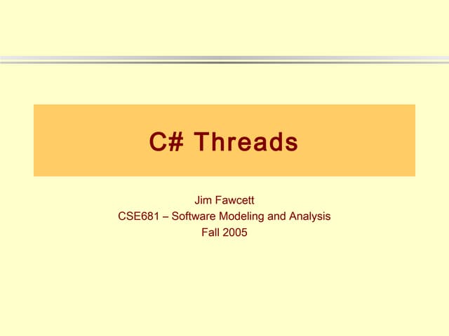 Threads c sharp