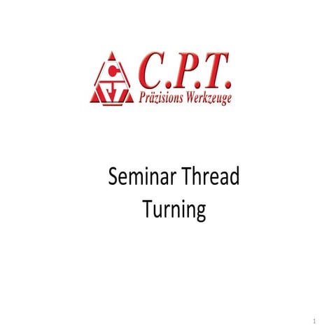 Thread turning | PPT