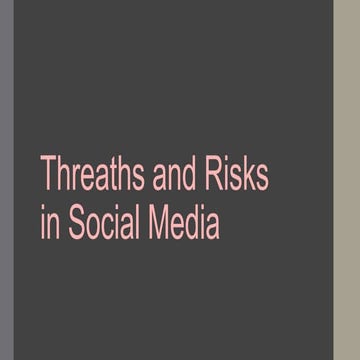 Threaths and risks