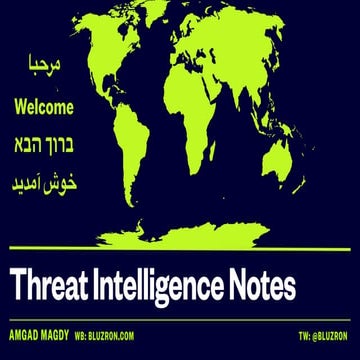 Threat intelligence notes