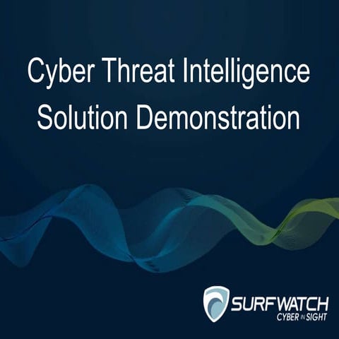SurfWatch Labs Threat Intelligence Solution Demo