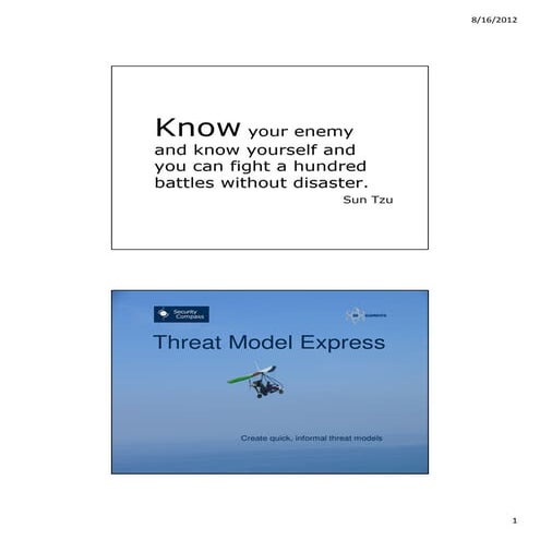 Threat model express agile 2012