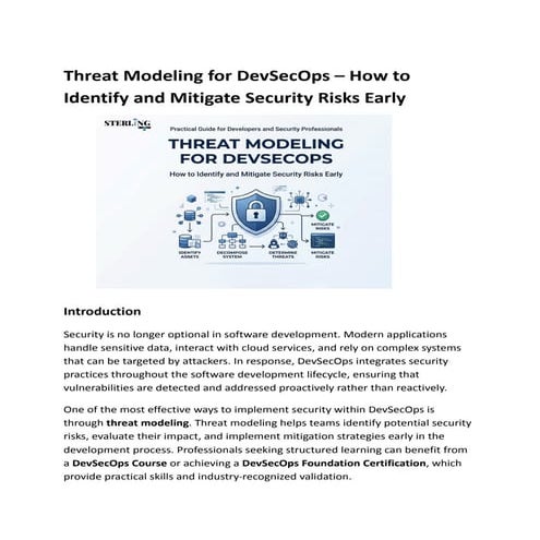 Threat Modeling for DevSecOps – How to Identify and Mitigate Security ...
