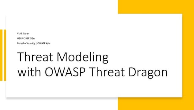 Threat Modeling with OWASP Threat Dragon