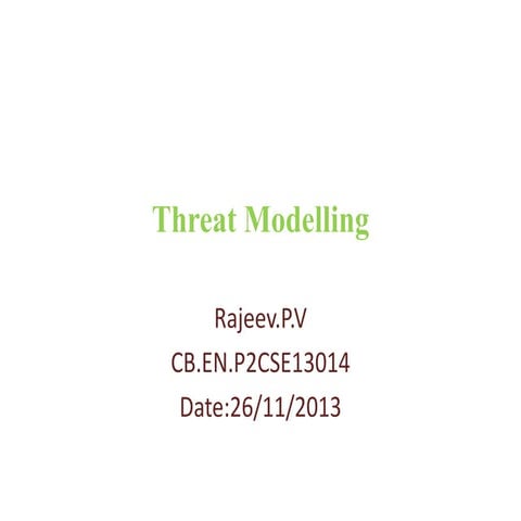 Threat modelling