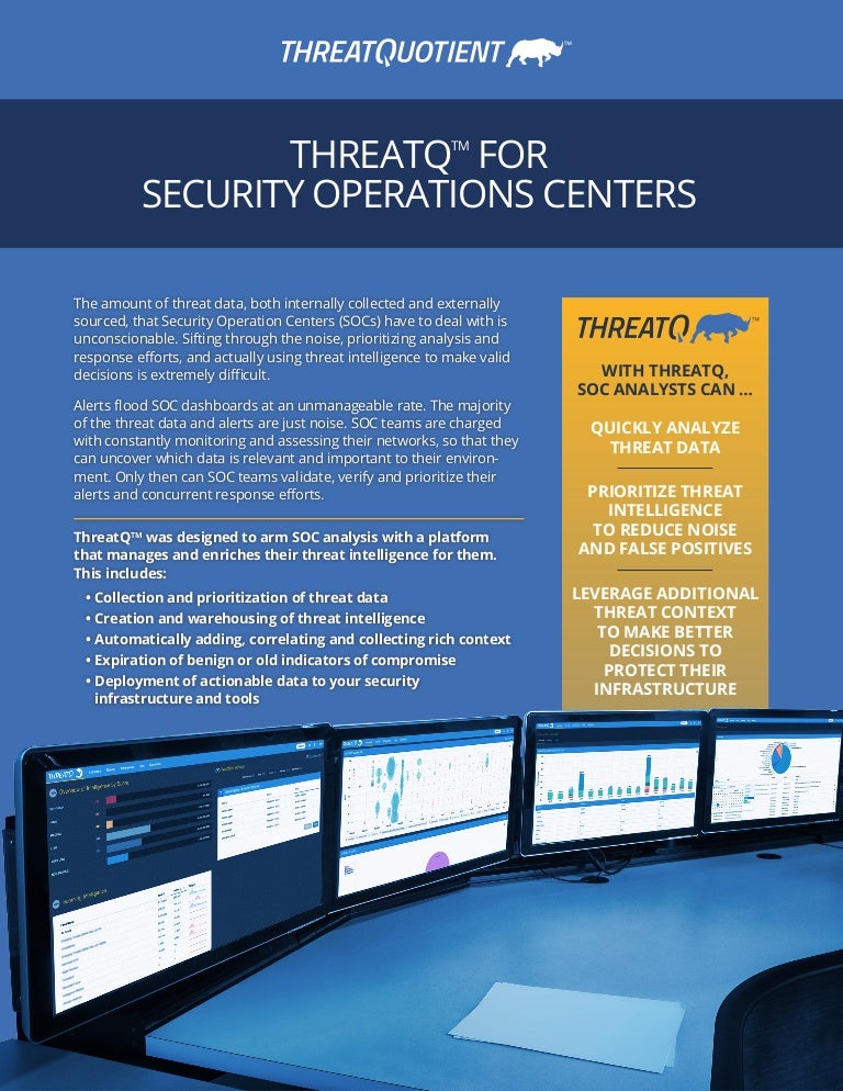 ThreatQ for Security Operations Centers