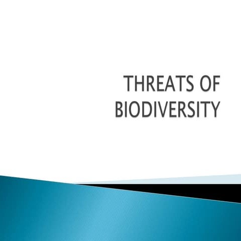Threats on Biodiversity