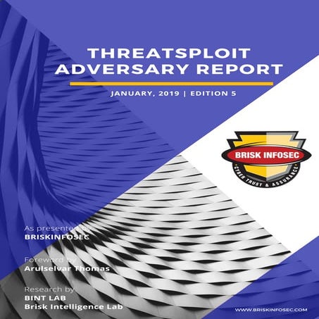 Threatsploit Adversary Report January  2019