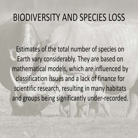 Threats to biodiversity