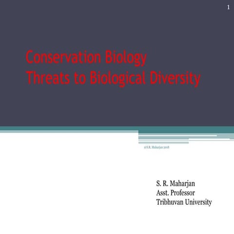 Threats to biodiversity 2018