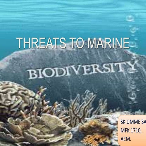 Threats to marine biodiversity   