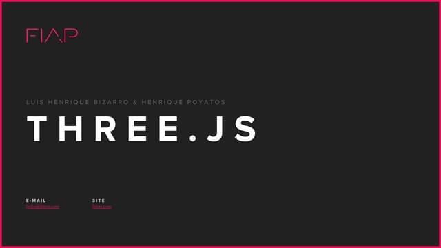 JS Experience 2017 - Animações simples com o three.js