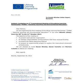 Invitation for Romania