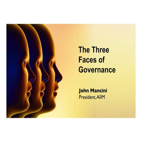 Three Faces of Information Governance