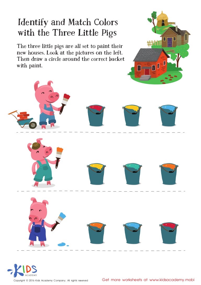 matching colors for kids printable worksheets for preschool