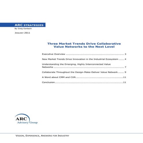 Three market trends drive collaborative value networks to the next level