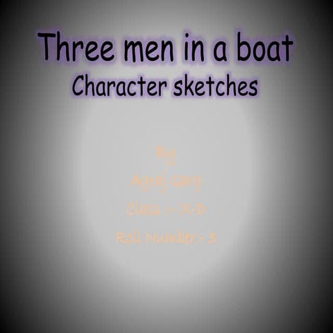 Three men in a boat [character sketches]