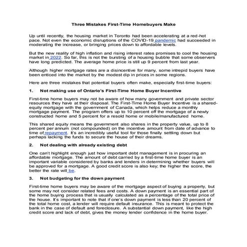 Three Mistakes First-Time Homebuyers Make.docx