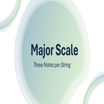 Mastering the Major Scale: Three Notes per String Technique and Triplet ...