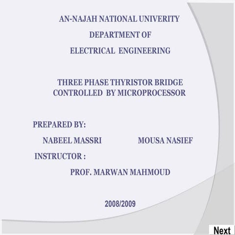 Three phase bridge controlled by microprocessor(eee499.blogspot.com)